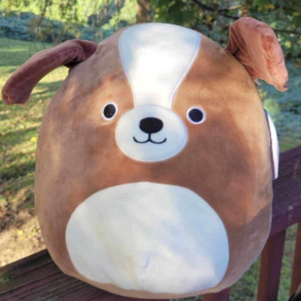 Squishmallows Kellytoy Bernie St. Bernard 12" Brown Plush Stuffed Animal New